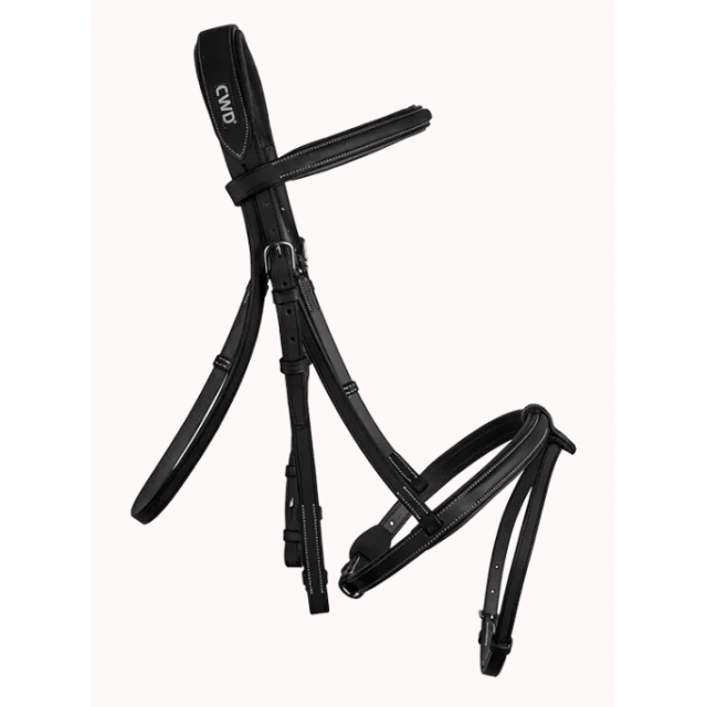 Bridon doublé muserolle française 1/2 rond CWD