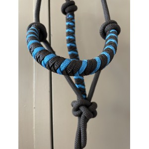 Licol éthologique marron et bleu