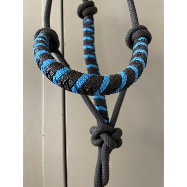 Licol éthologique marron et bleu