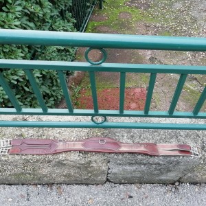 Sangle prestige cuir marron 105cm