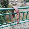 Sangle prestige cuir marron 105cm