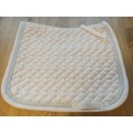 Tapis dressage blanc double liseré argenté - édition limitée Platinum - Rider By Horse - t. cheval