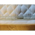 Tapis dressage blanc double liseré argenté - édition limitée Platinum - Rider By Horse - t. cheval