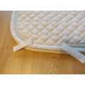 Tapis dressage blanc double liseré argenté - édition limitée Platinum - Rider By Horse - t. cheval