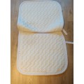 Tapis dressage blanc double liseré argenté - édition limitée Platinum - Rider By Horse - t. cheval