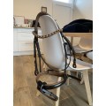 Bridon marron avec frontal en strass