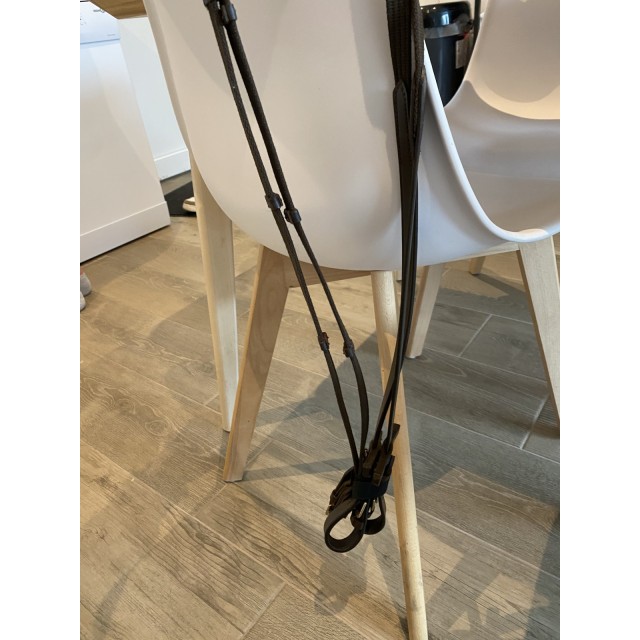 Bridon marron avec frontal en strass