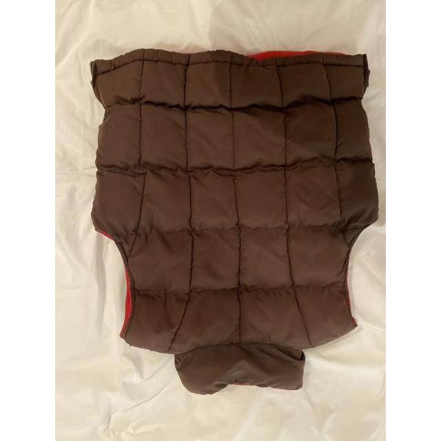 Veste sans manche Equithème marron et rouge