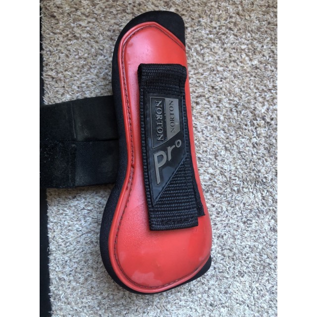 guêtres norton pro rouges et noirs