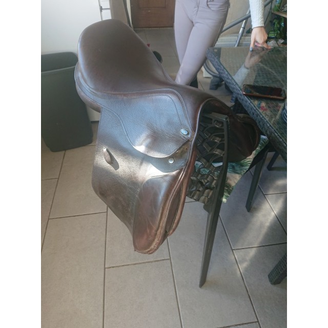 Selle time rider 16.5 cuir marron