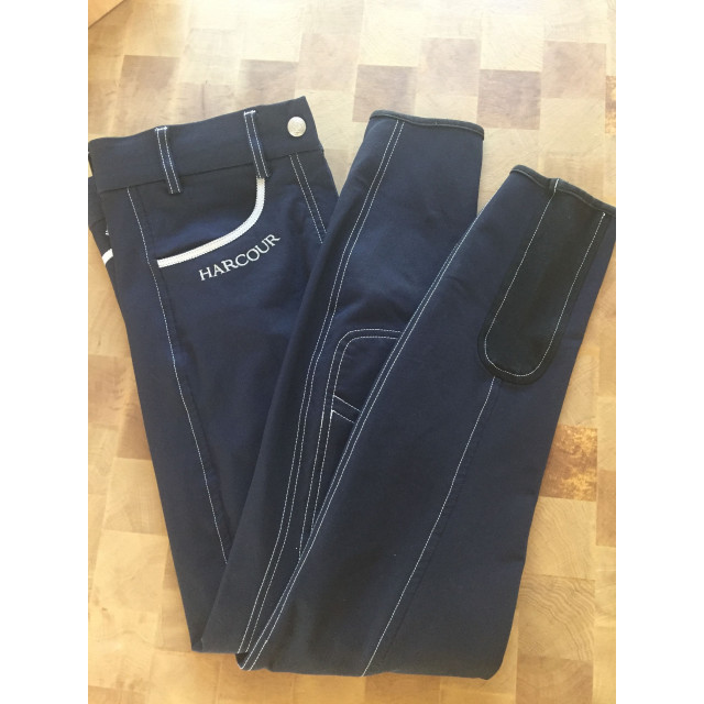 Panton quasi neuf HARCOUR bleu marine taille 32