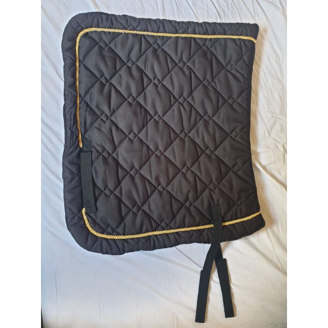 Tapis HKM Gently Dressage noir et doré FULL