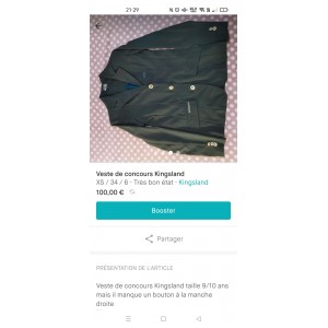 Veste de concours Kingsland