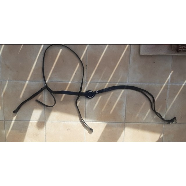 Collier de chasse en cuire noir