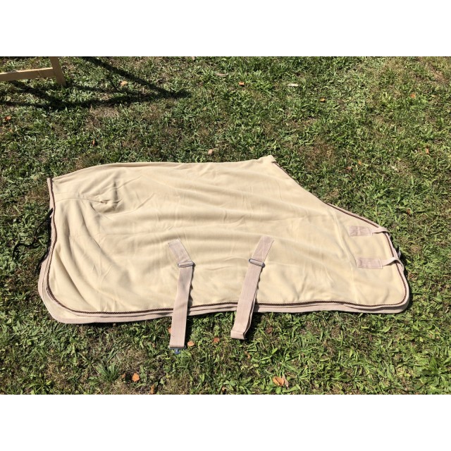 Couverture polaire Time rider crème taille 100cm