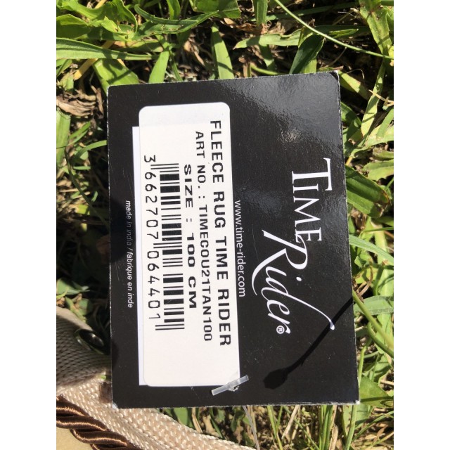 Couverture polaire Time rider crème taille 100cm