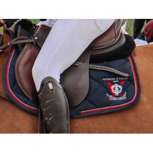 Tapis Lamicell bleu marine et rouge