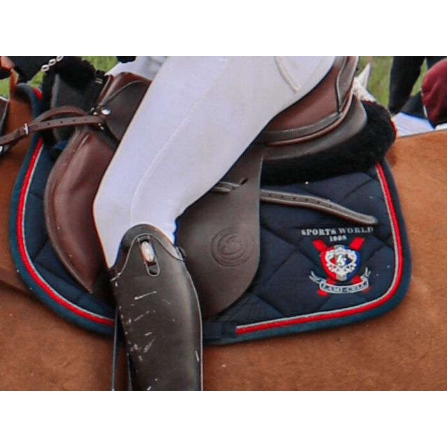 Tapis Lamicell bleu marine et rouge