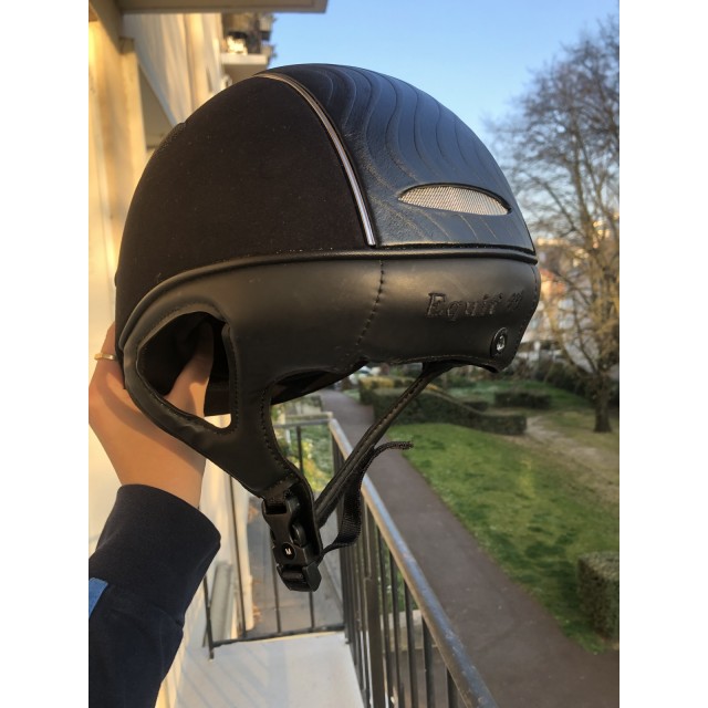 casque equit’M microfibre noir taille 55-56