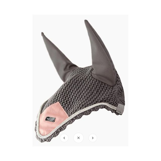 TApis + bonnet  equestrian stockholm rose et gris taille cheval