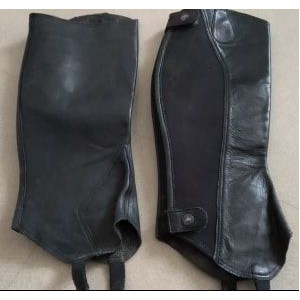 Chaps Equithème cuir noir