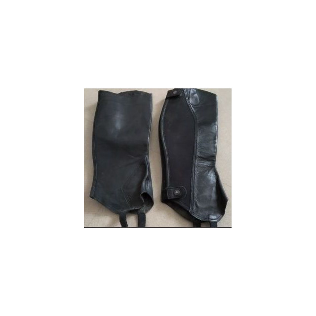 Chaps Equithème cuir noir