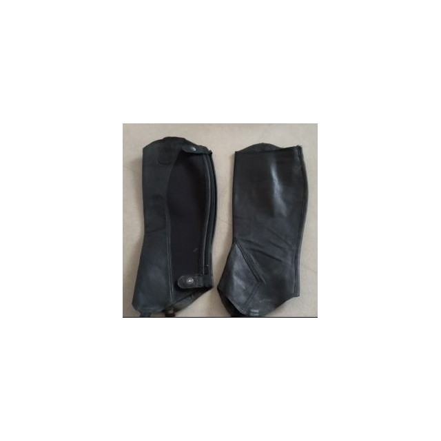 Chaps Equithème cuir noir