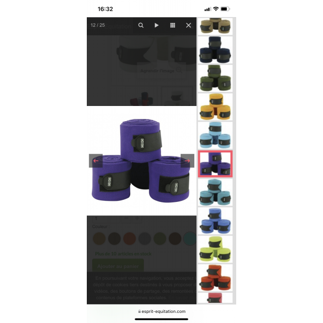 Bandes de polo ajustable C.S.O violettes