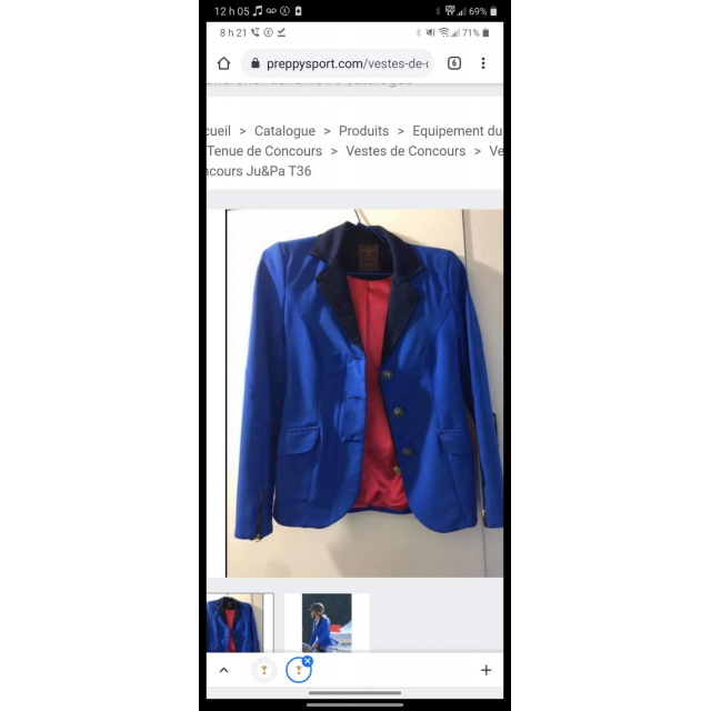 Veste de concours bleue