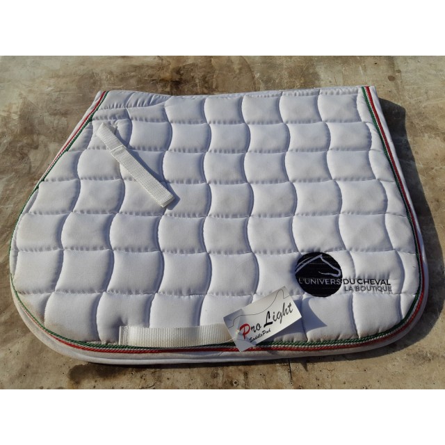 Tapis blanc liseret drapeau italien