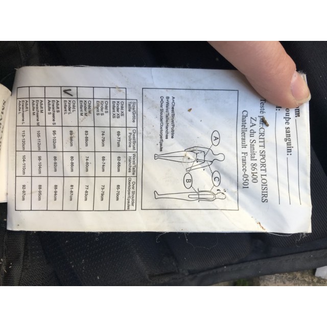 Gilet protection cross ''Protecto'' noir enfant