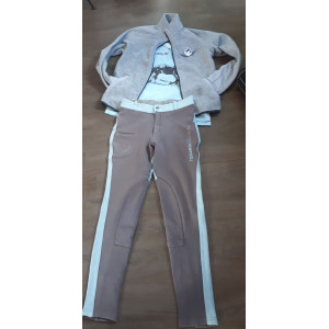 ensemble marron bleu