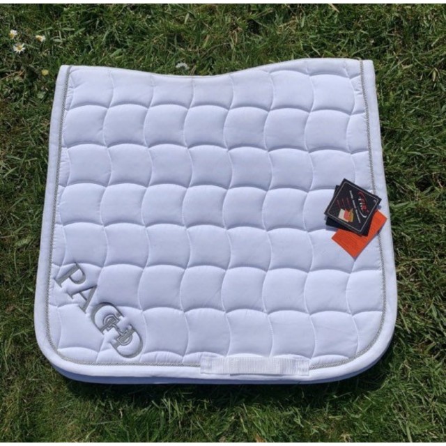 Tapis de selle blanc dressage cheval EQUITHEME FIR+