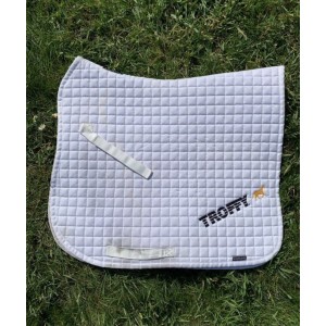 Tapis de selle blanc dressage cheval EQUILINE
