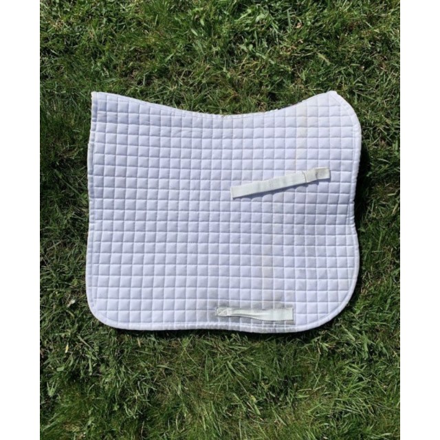 Tapis de selle blanc dressage cheval EQUILINE