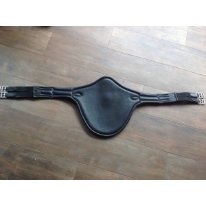 Sangle bavette en cuir noir T de T