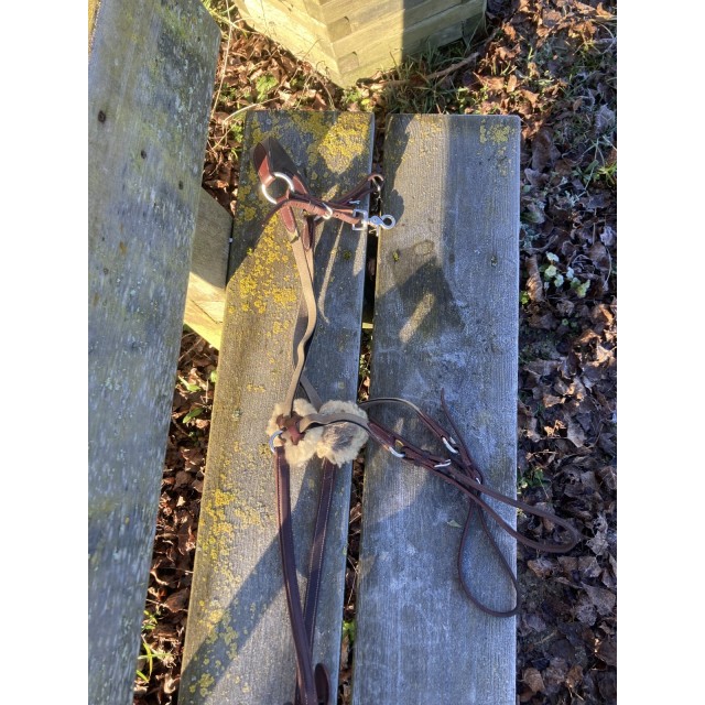 Collier de chasse + martincgale 5 points devoucoux havane *