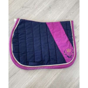 Tapis bleu marine et fuchsia