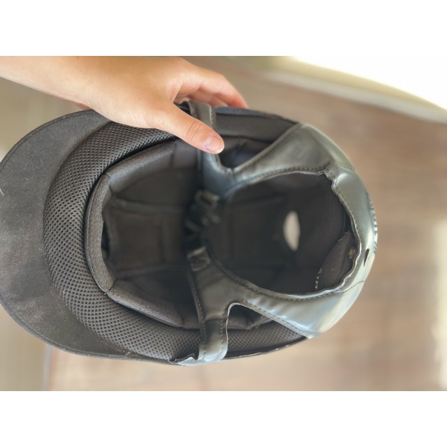 bombe equit’m air microfibre/cuir