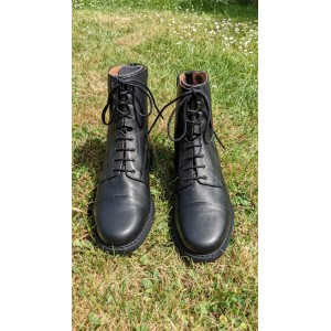 Boots cuir noir