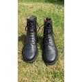 Boots cuir noir