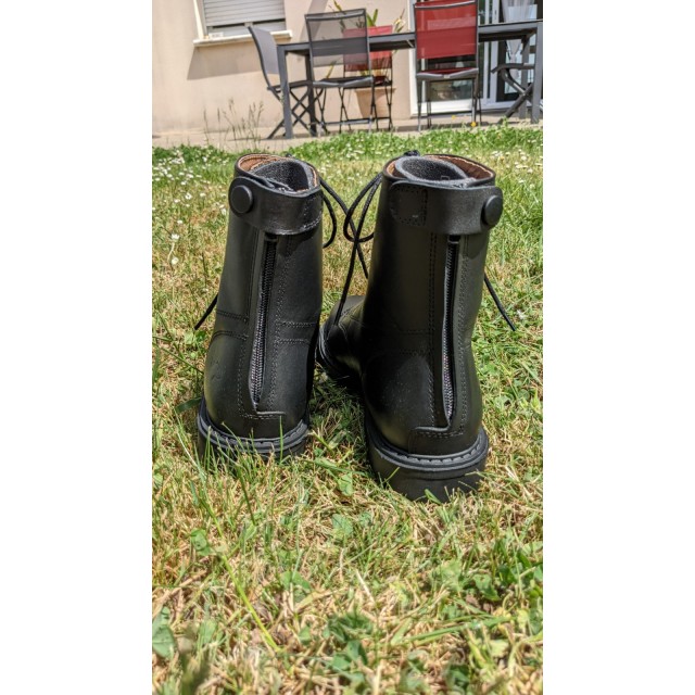 Boots cuir noir