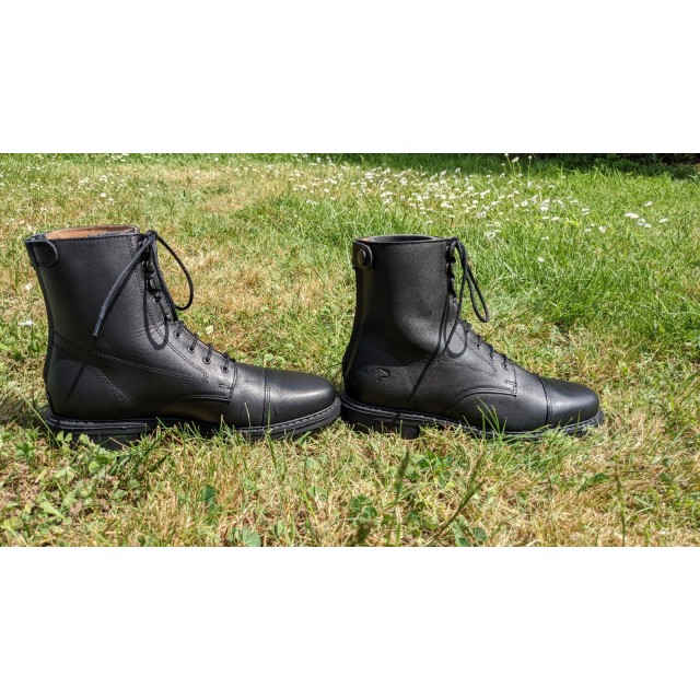 Boots cuir noir