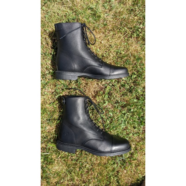 Boots cuir noir