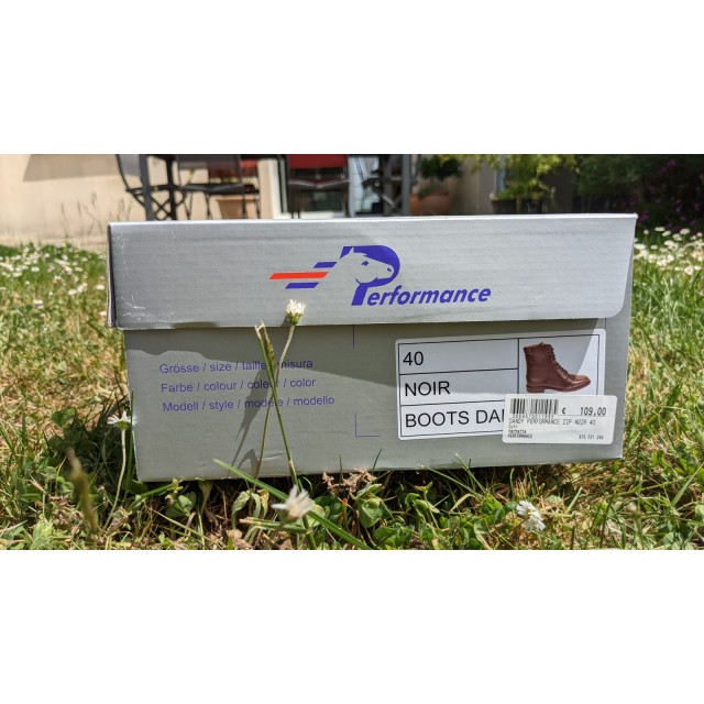 Boots cuir noir