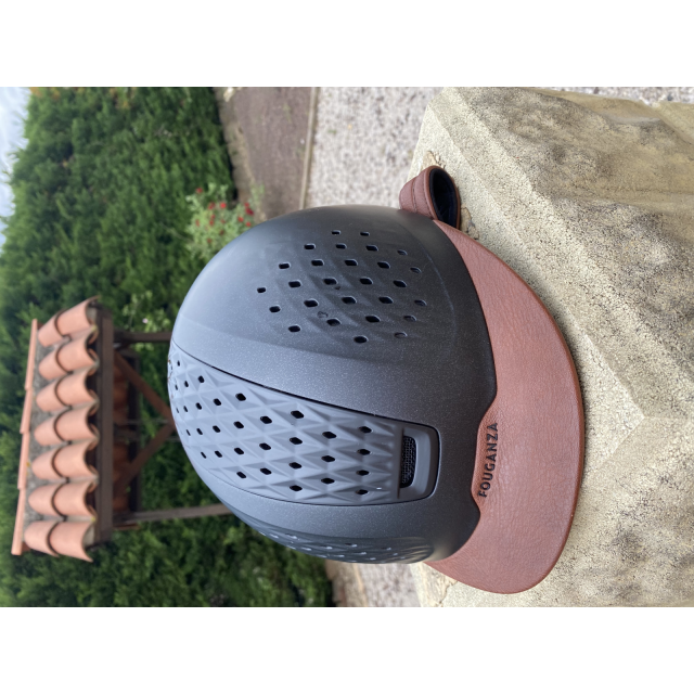 CASQUE ÉQUITATION 900 MARRON/NOIR + SAC