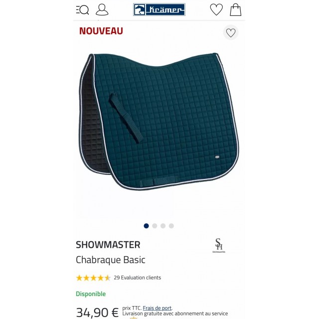 Ensemble guêtres + tapis dressage