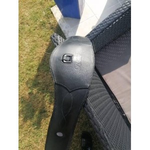 Sangle en cuir noir bates 125 cm