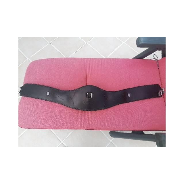 Sangle en cuir noir bates 125 cm