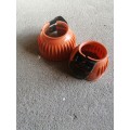 Paire de cloches orange taille M